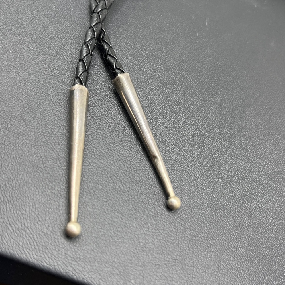 Sterling silver Turquoise Native American Bear Paw Bolo Tie - Picture 10 of 10